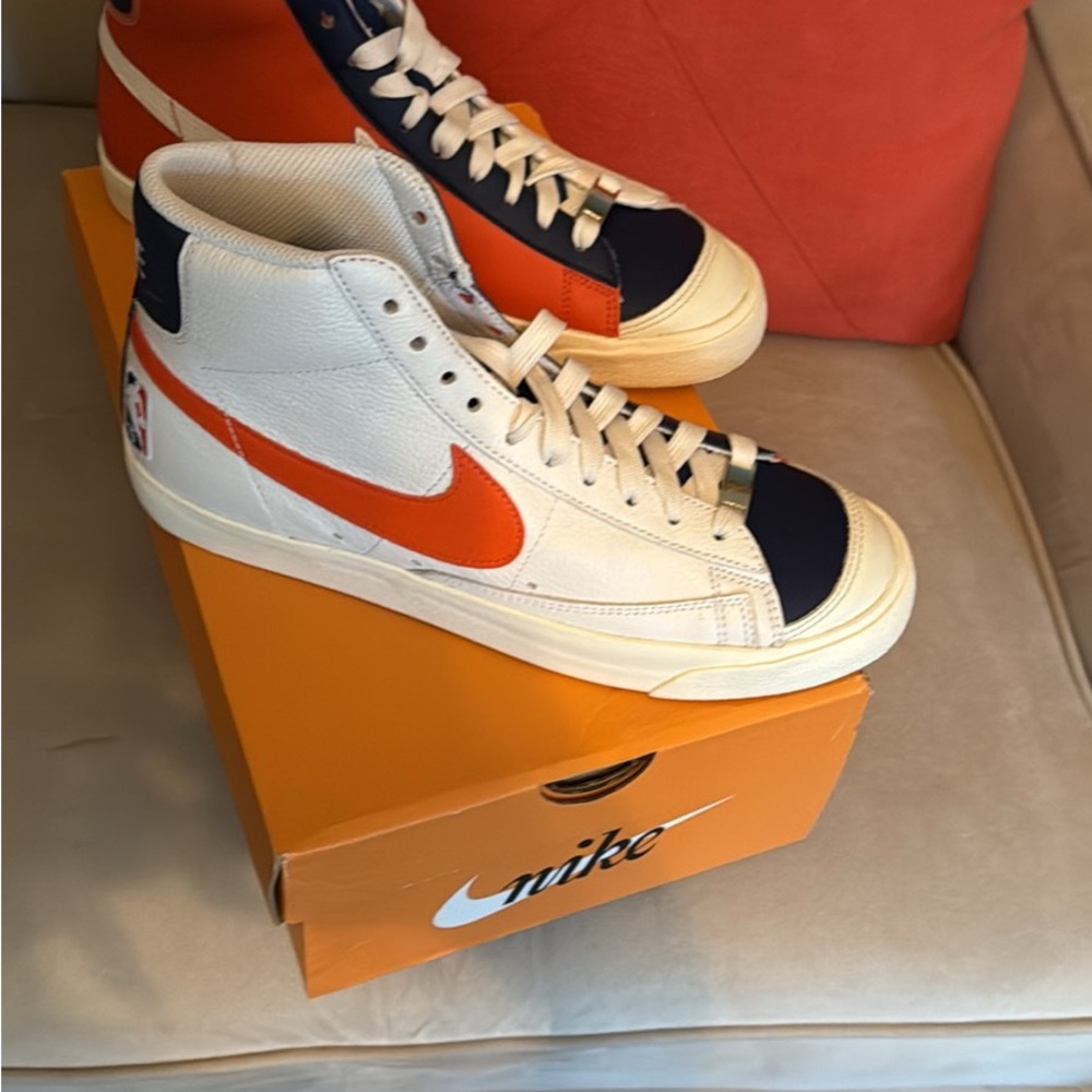 Nike Blazer Mid '77 EMB in Orange and Black